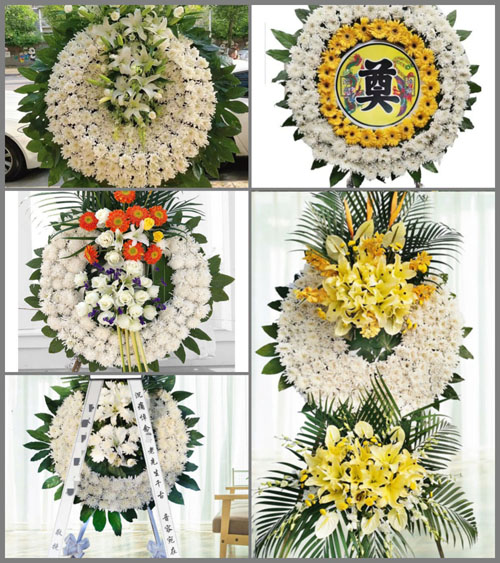 山东青岛平度市旧店镇展王庄村花圈速递