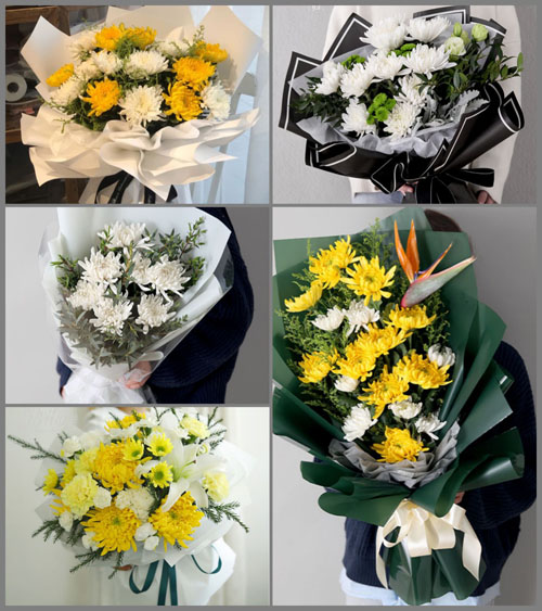 山东青岛平度市旧店镇展王庄村白事花束代送